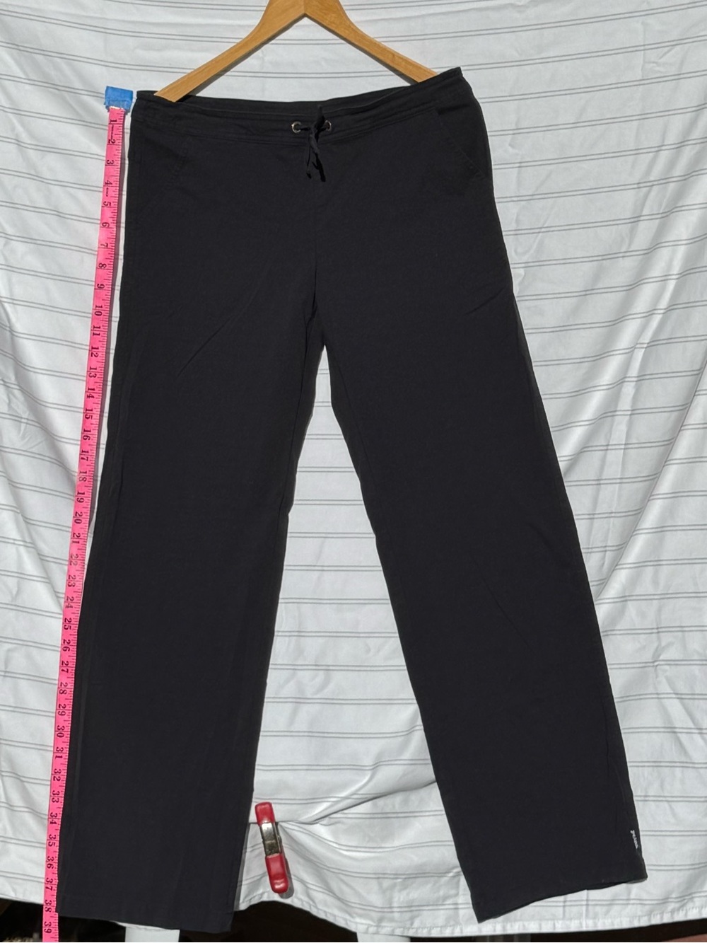 prAnA Breathe Wide Leg Yoga Lounge Pants Charcoal Black Drawstring Women’s Med
